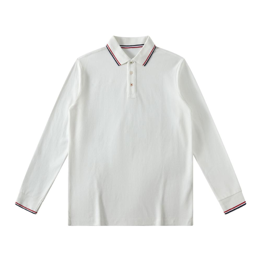 100 % Coton Polo À Manches Longues  | Polos  Homme Homme Homme