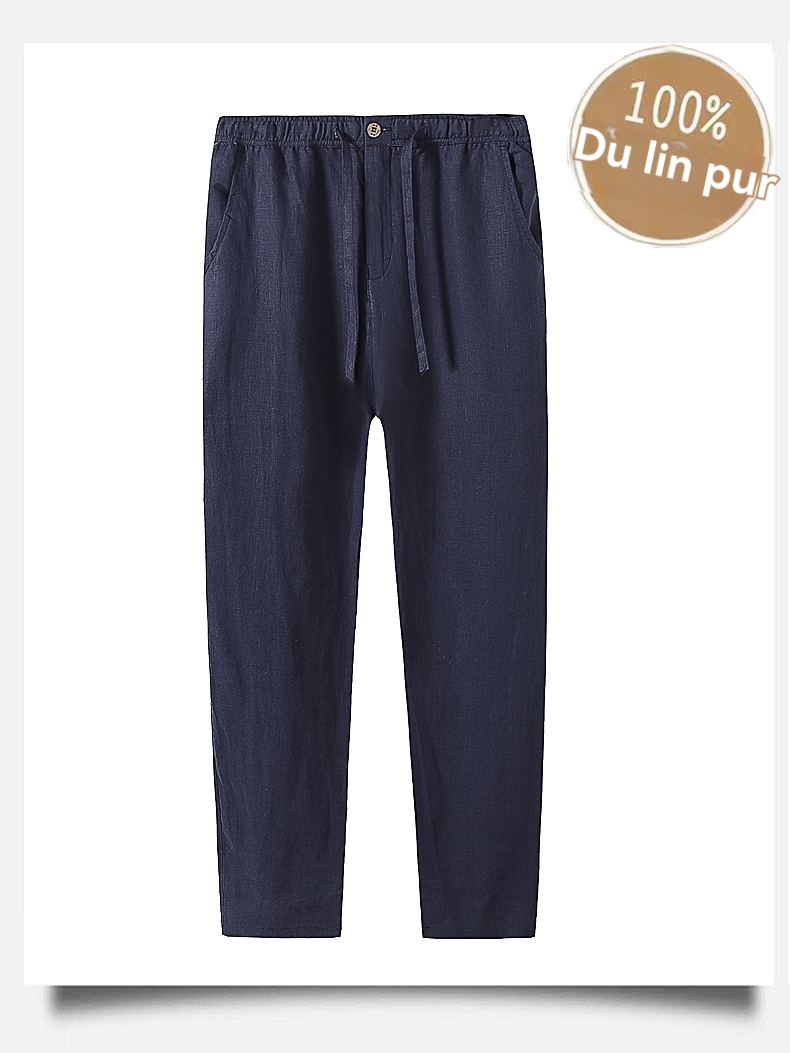 100 % Lin Pantalon  | Pantalons  Homme Homme Homme