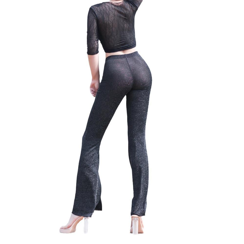 Coupe Décontractée À Paillettes Pantalon  | Pantalons  Femme Femme Femme