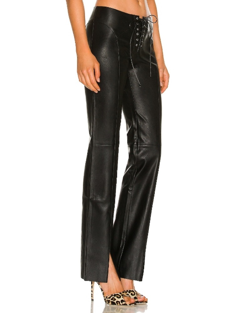 Coupe Large Pantalon En Cuir  | Pantalons  Femme Femme Femme