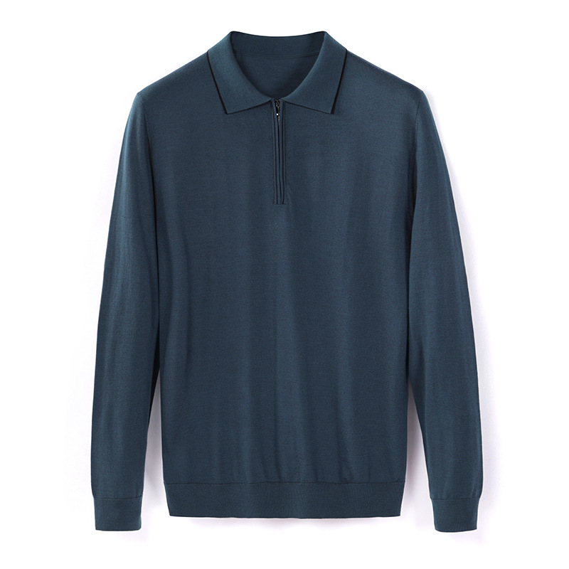 En Maille Polo À Manches Longues  | Tricots  Homme Homme Homme