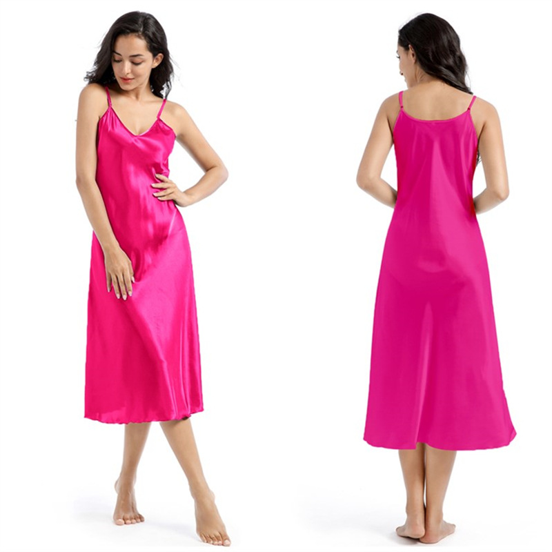 En Satin Sans Manches Robe Longue  | Robes  Femme Femme Femme