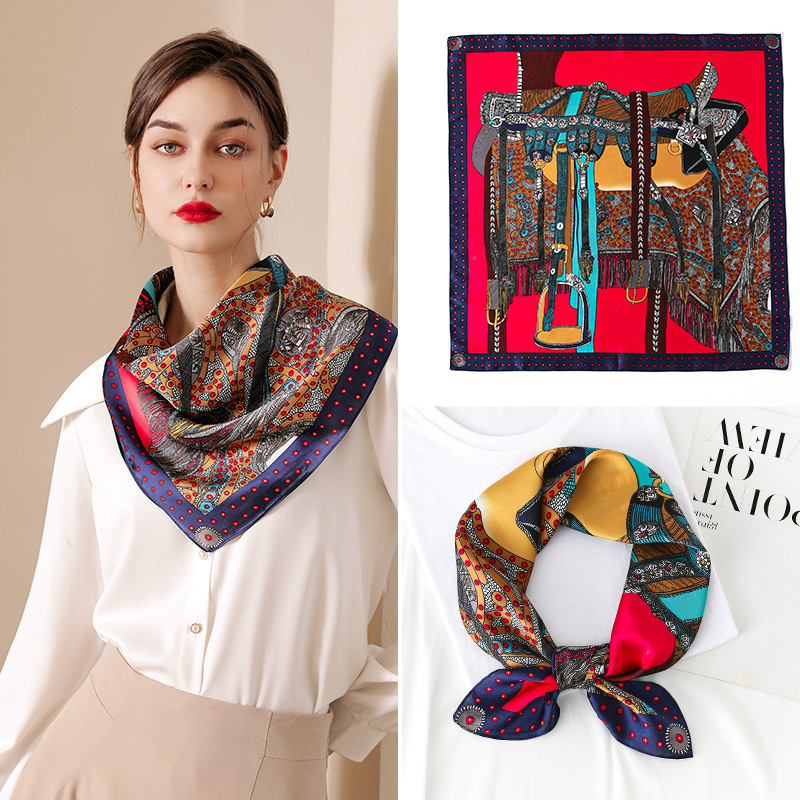 Foulard Carré Fleuri  | Foulards & Étoles  Femme Accessoires Femme