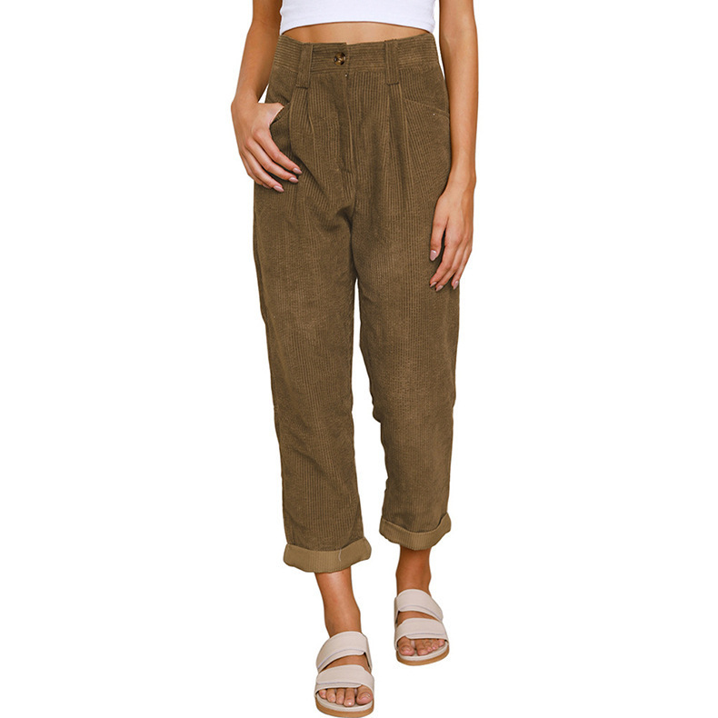 Pantalon Velours À Pinces  | Pantalons  Femme Femme Femme