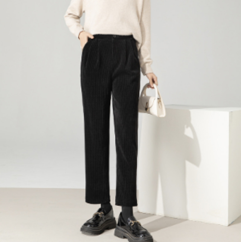 Pantalon Velours À Pinces  | Pantalons  Femme Femme Femme