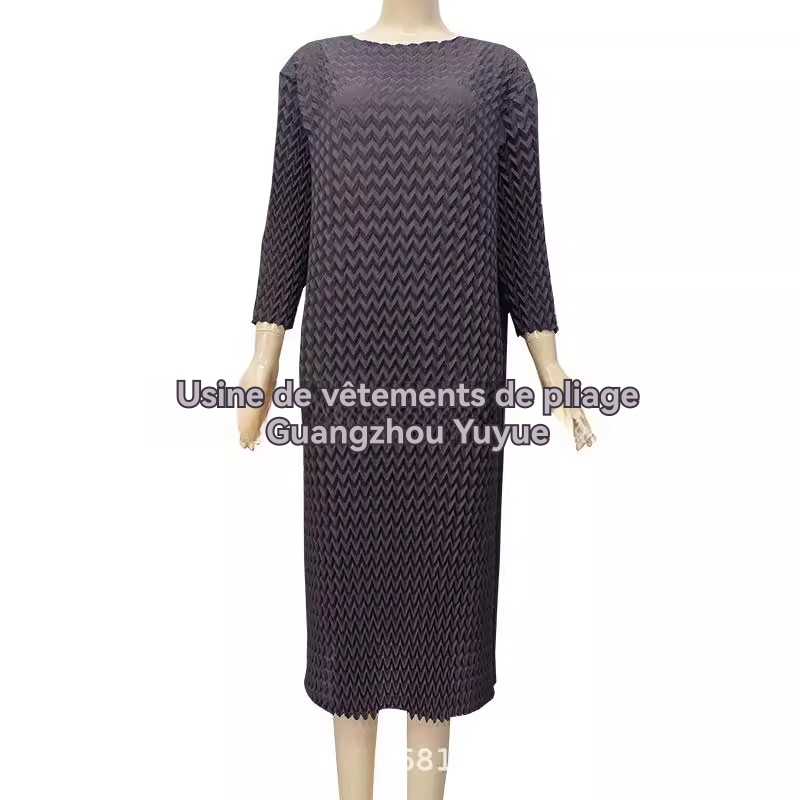 Texturé Robe Mi-Longue  | Robes  Femme Femme Femme